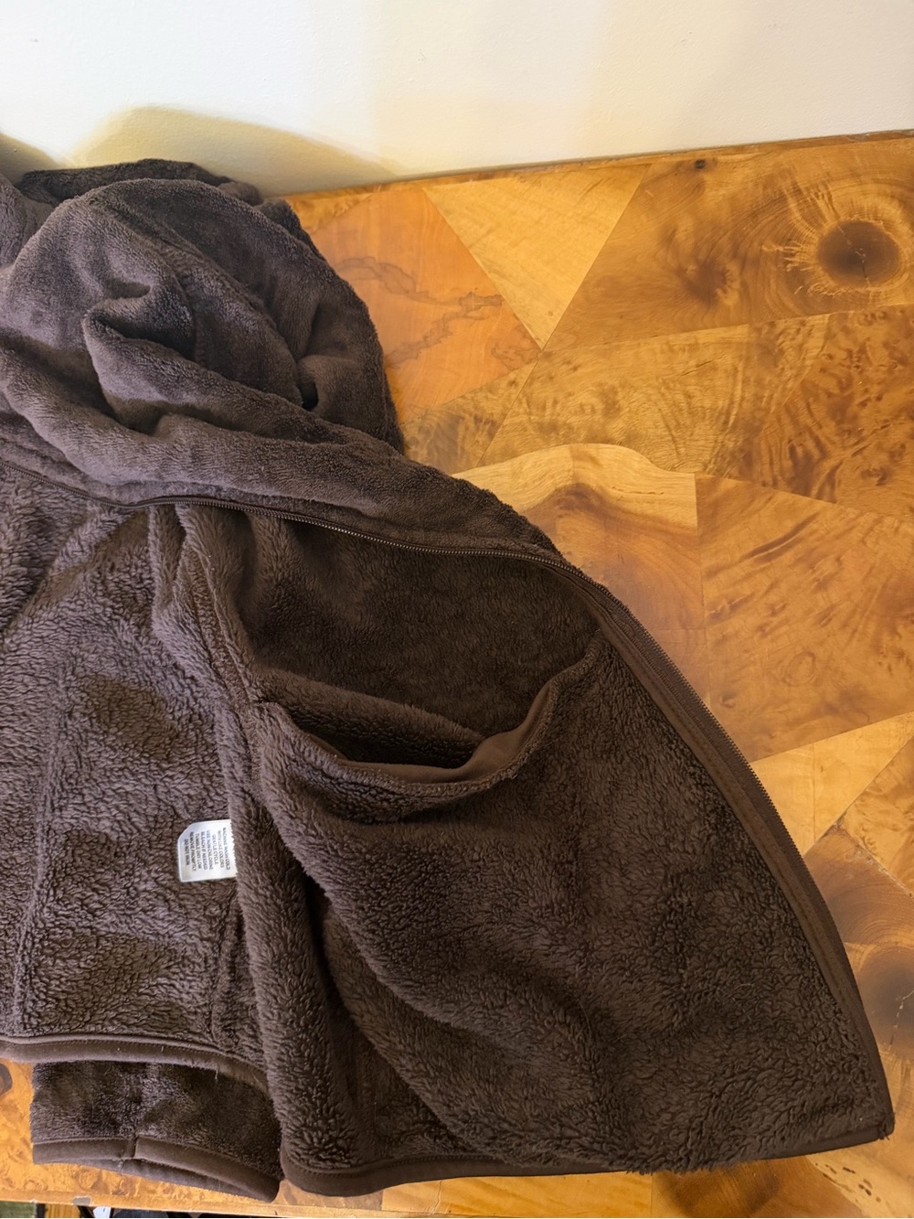 Great Northwest 2X Fuzzy Sherpa Jacket Brown No Zipper Pull Extra Pockets - Picture 8 of 10
